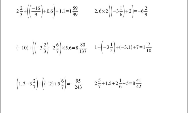 Order Of Operations Worksheet Kuta Software