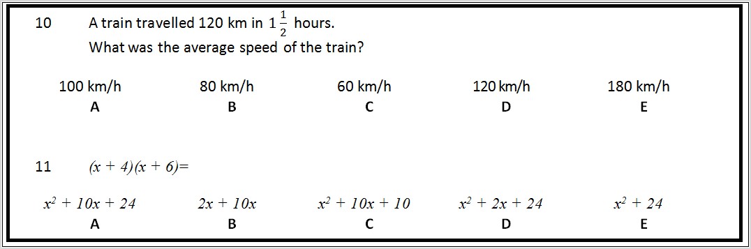Order Of Operations Worksheet Multiple Choice