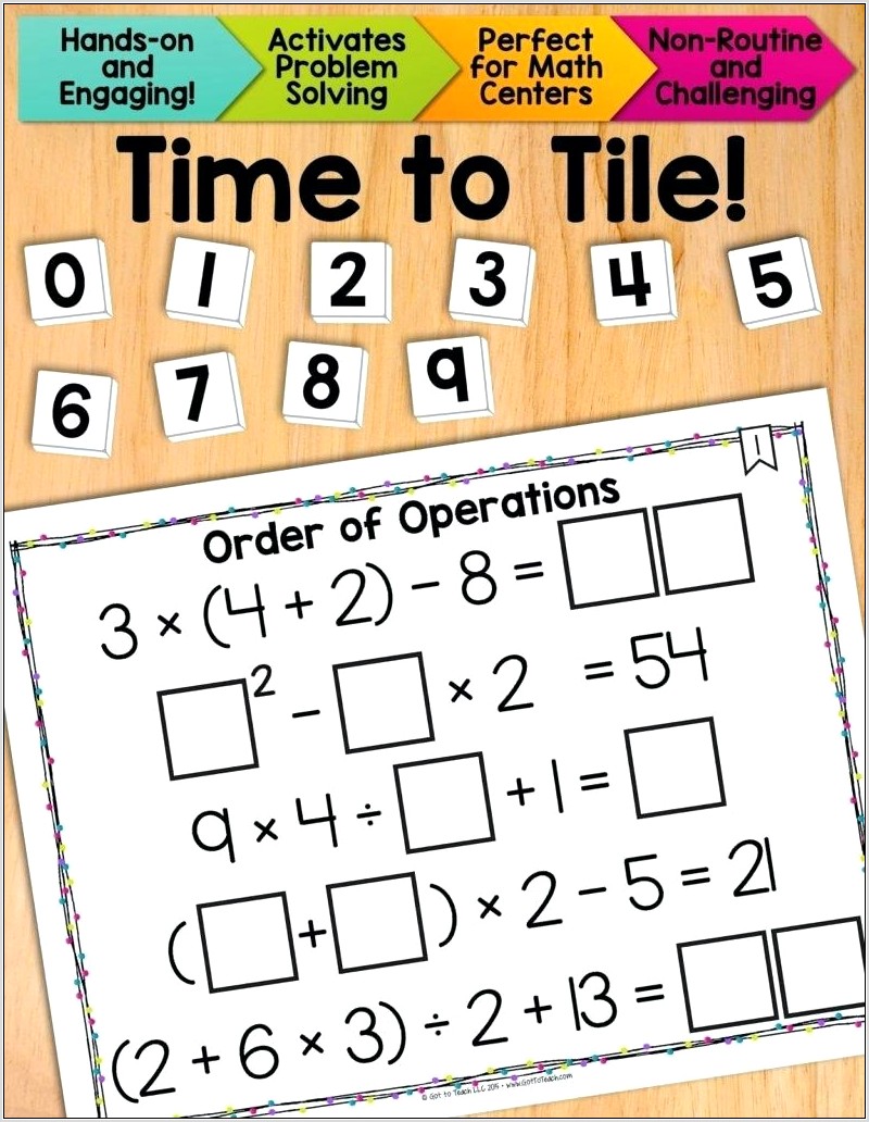 Order Of Operations Worksheet Year 6