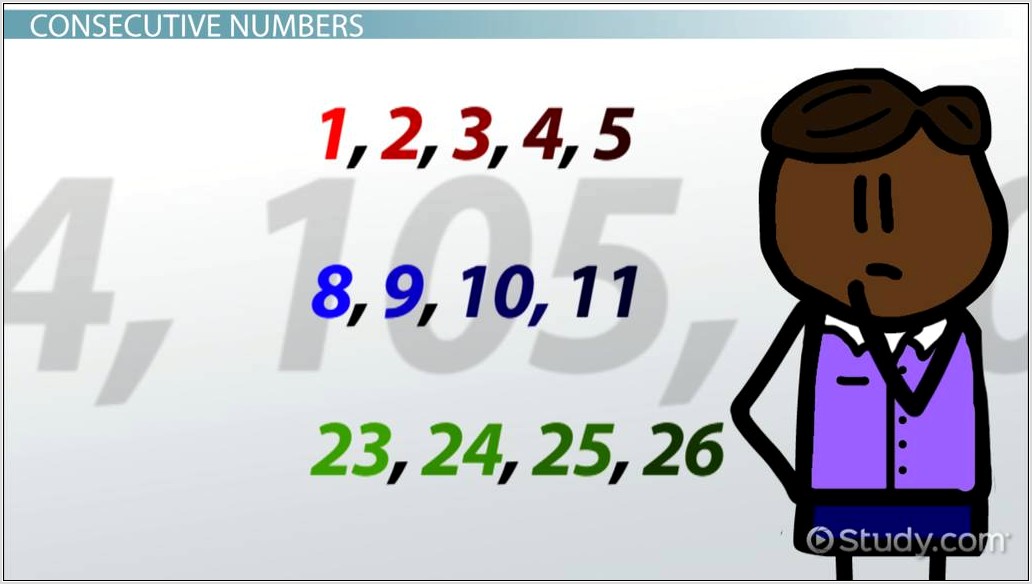 Ordering Consecutive Numbers Worksheet