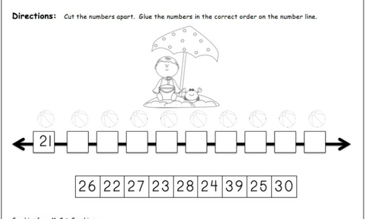 Ordering Numbers Caterpillar Worksheet