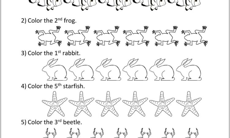 Ordinal Numbers Worksheet For Primary One