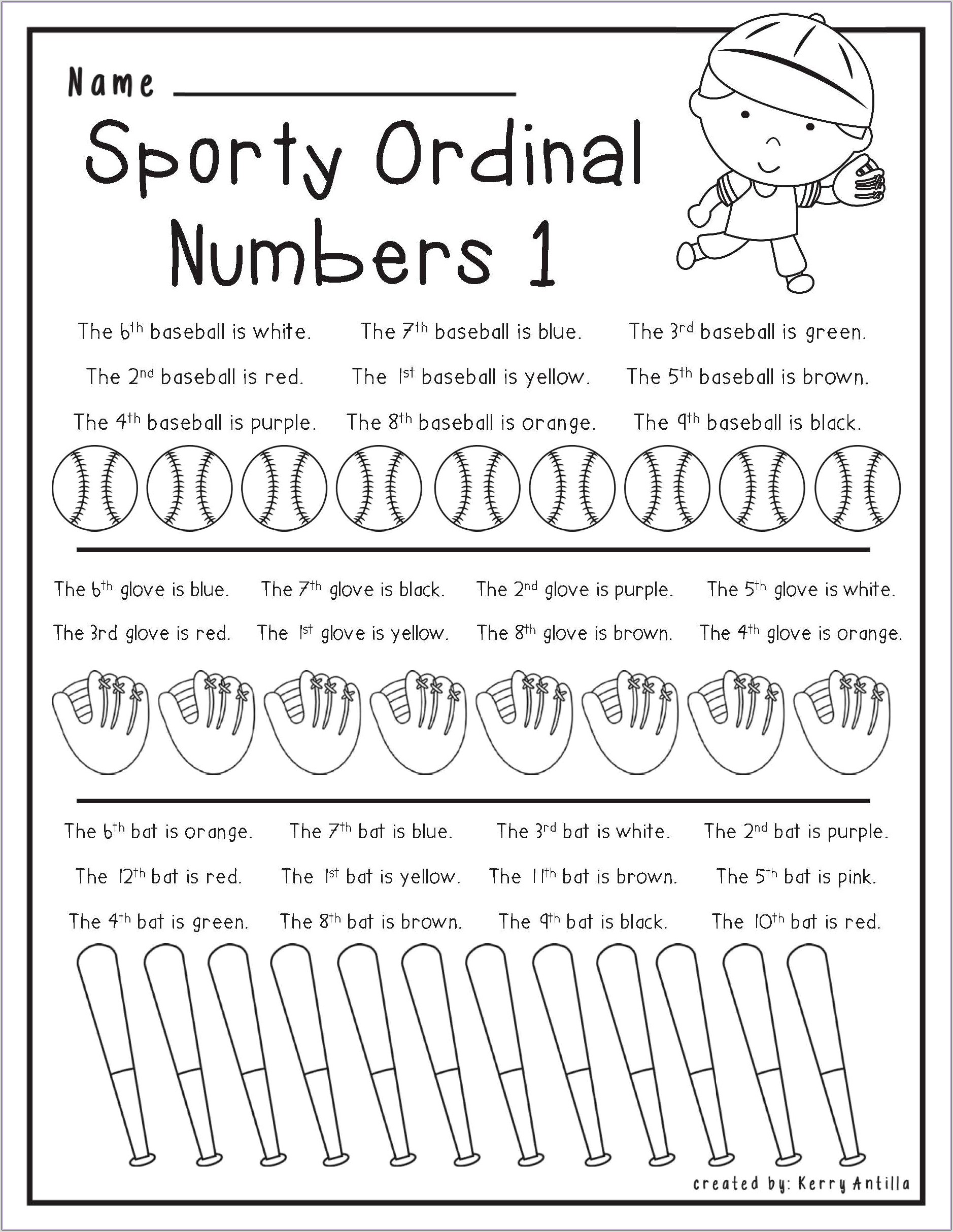 Ordinal Numbers Worksheets For Grade 2