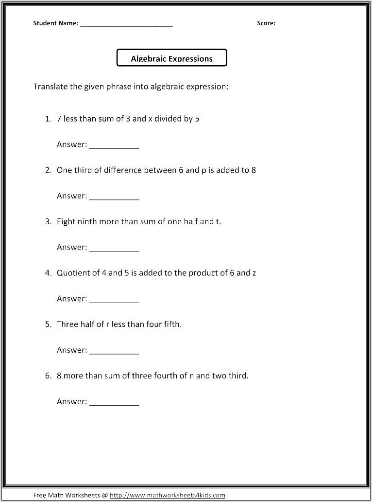 Percent Word Problems Worksheet And Answers