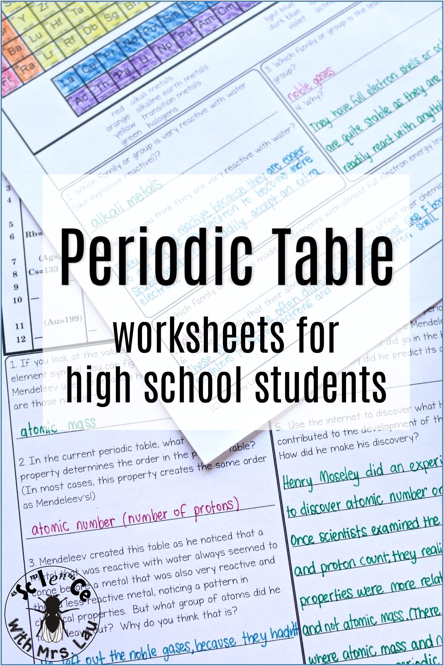 Periodic Table Quiz Worksheet Answers