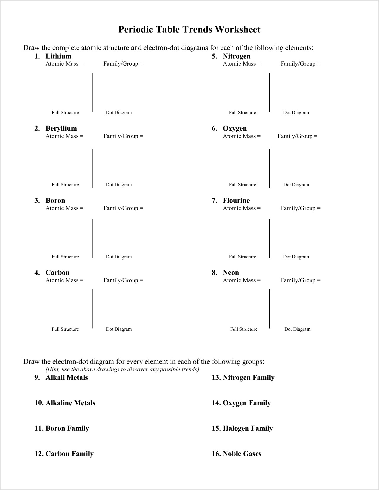 Periodic Table Worksheets For High Schoolpdf