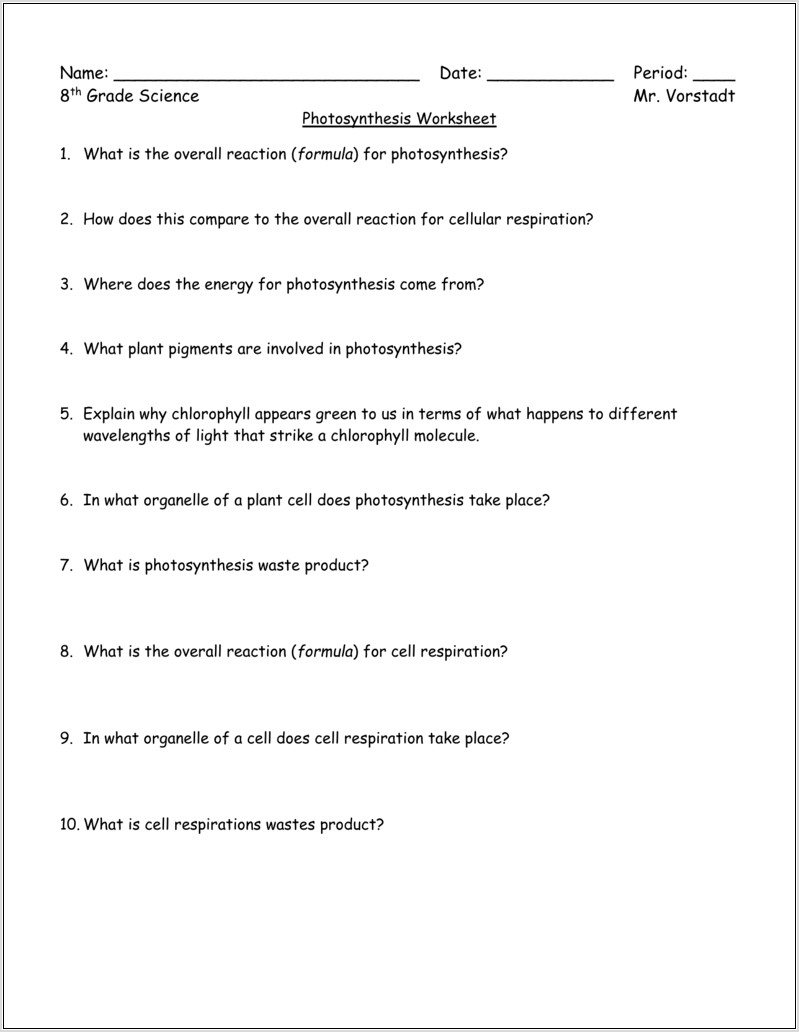 Physical Science Worksheet With Answers