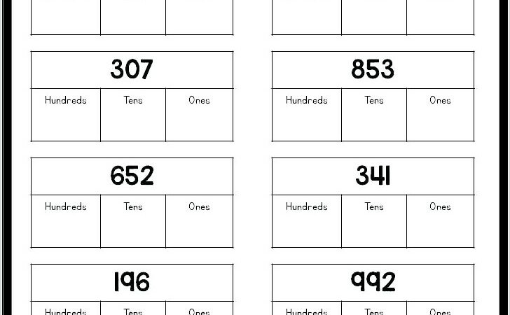 Place Value Worksheet 3rd Grade Printable