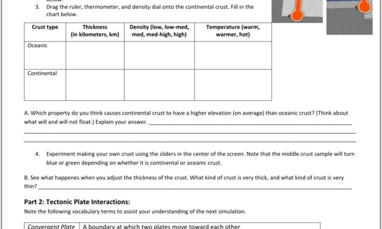 Plate Boundaries Worksheet Notes