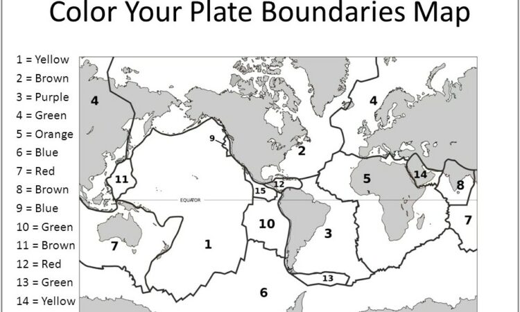 Plate Tectonics Blank Worksheet