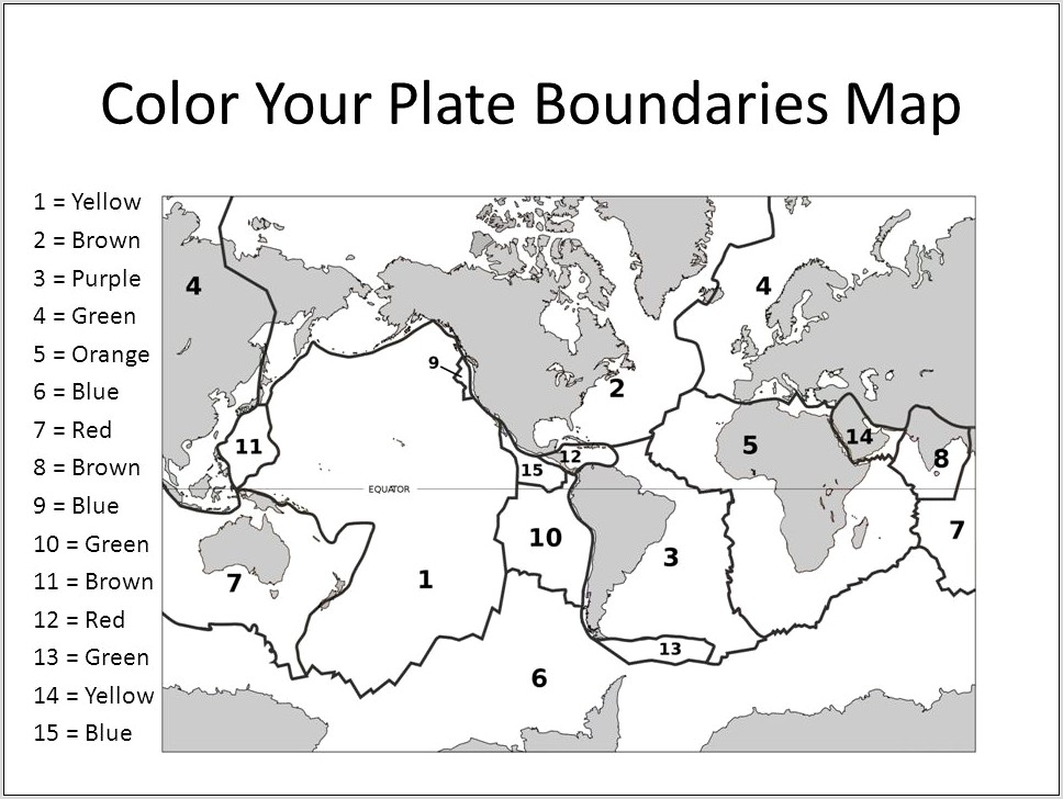 Plate Tectonics Blank Worksheet