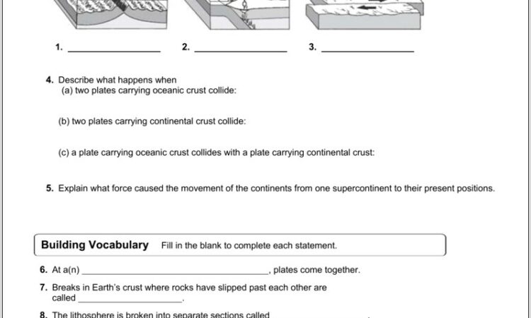 Plate Tectonics Introduction Worksheet