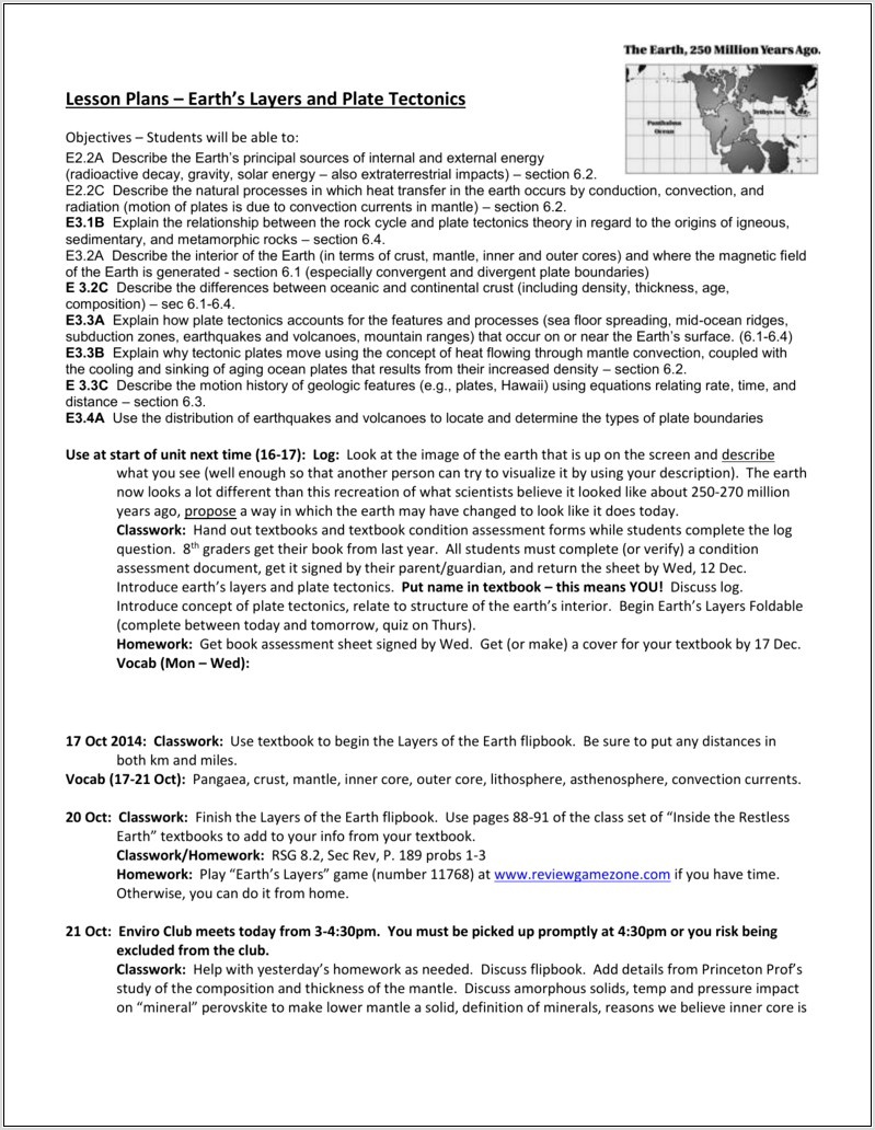 Plate Tectonics Our Restless Planet Worksheet