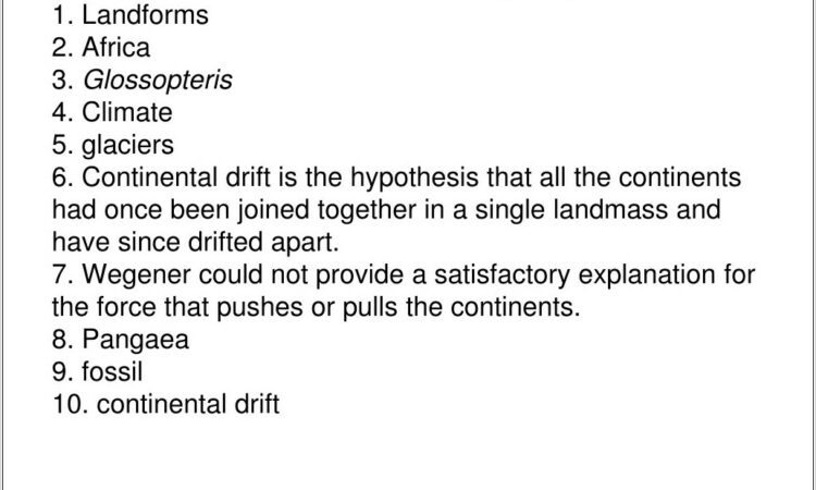 Plate Tectonics Review And Reinforce Worksheet