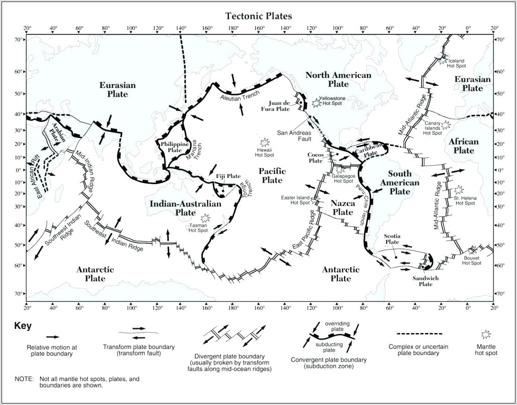 Plate Tectonics Worksheet 6th Grade