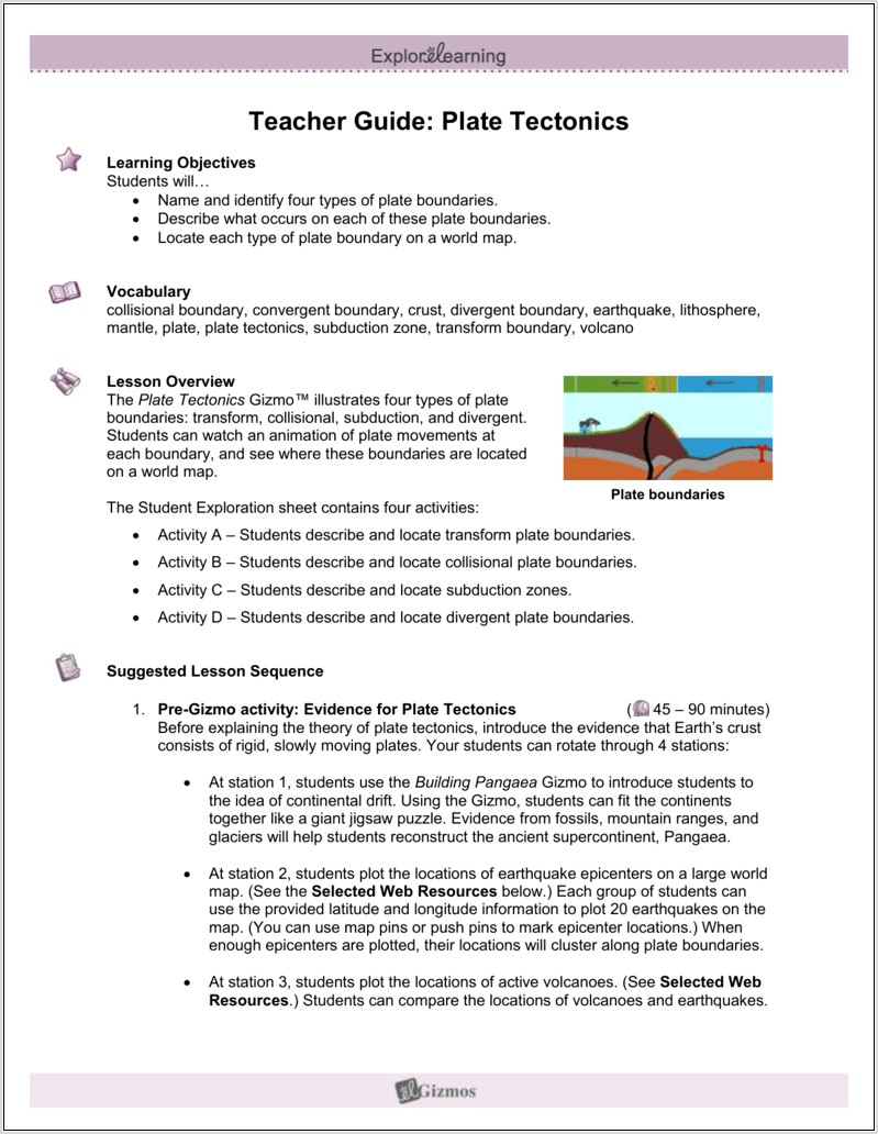 Plate Tectonics Worksheet Apes Answers