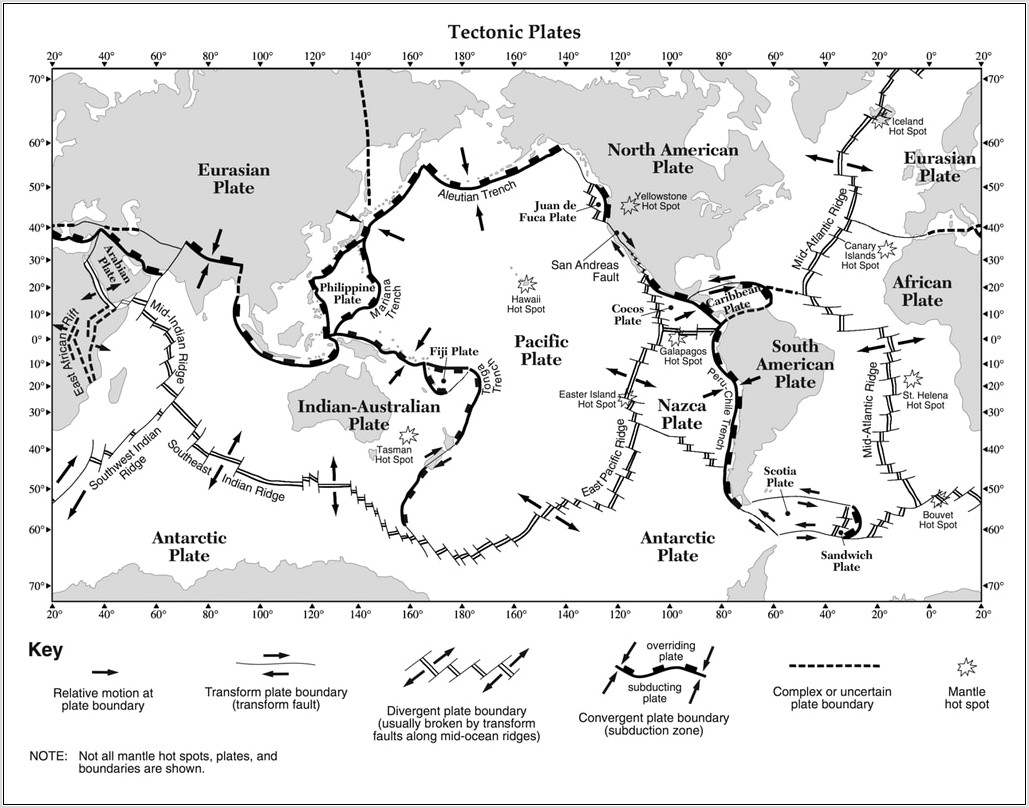 Plate Tectonics Worksheet Esrt Pg 5