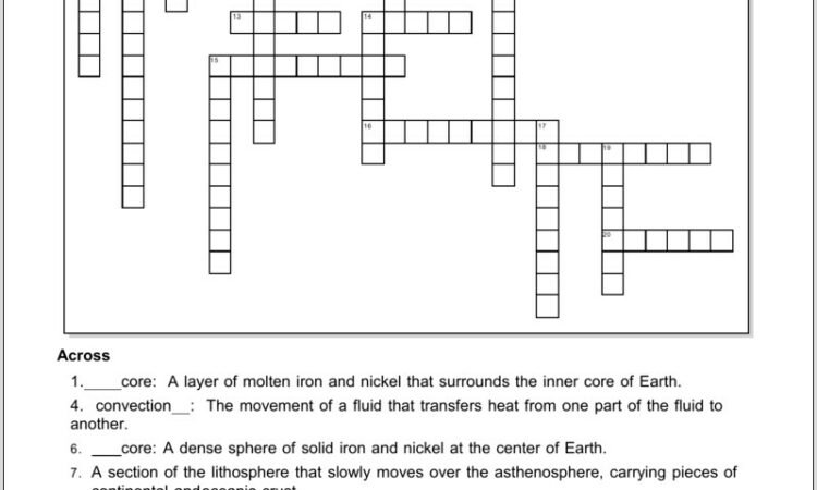 Plate Tectonics Worksheet Grade 10