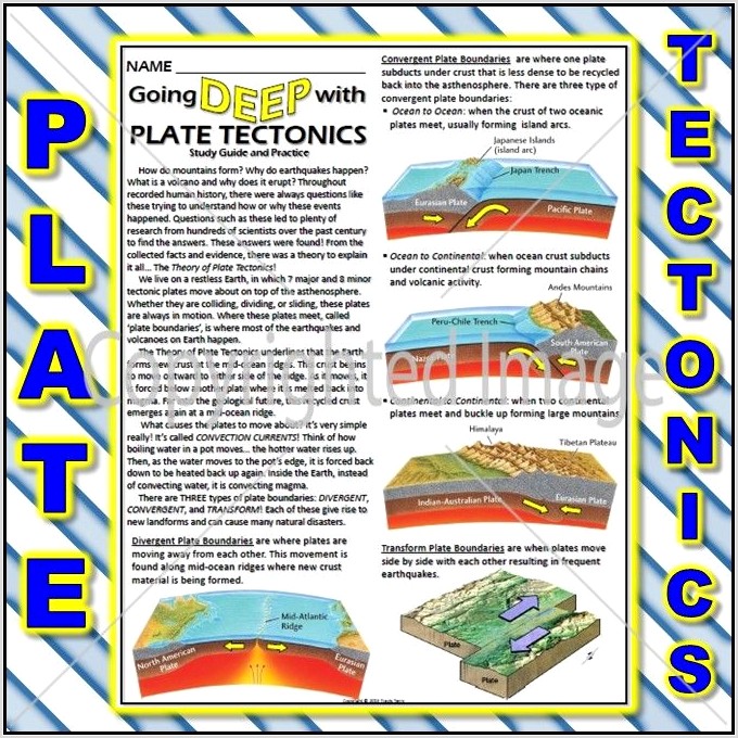 Plate Tectonics Worksheets Elementary