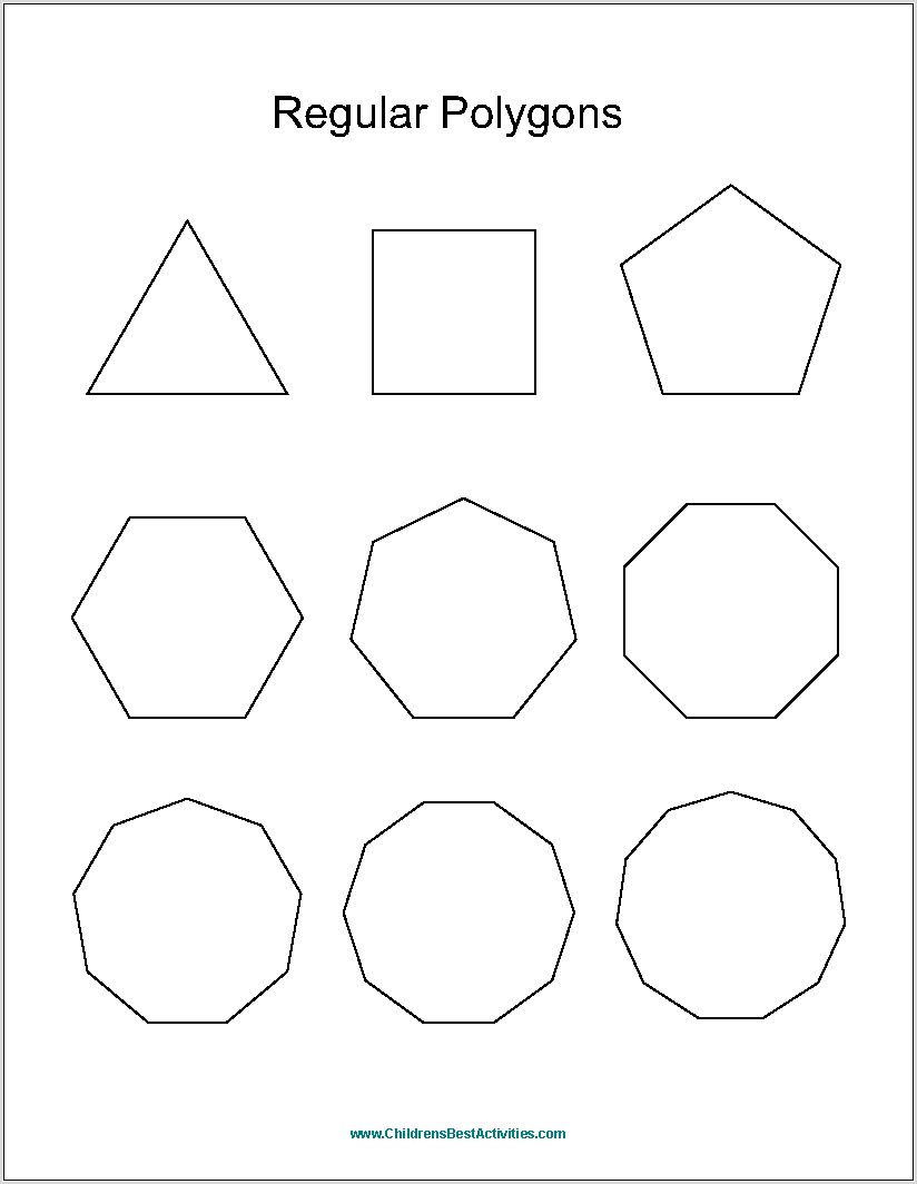 Polygons Worksheet Second Grade