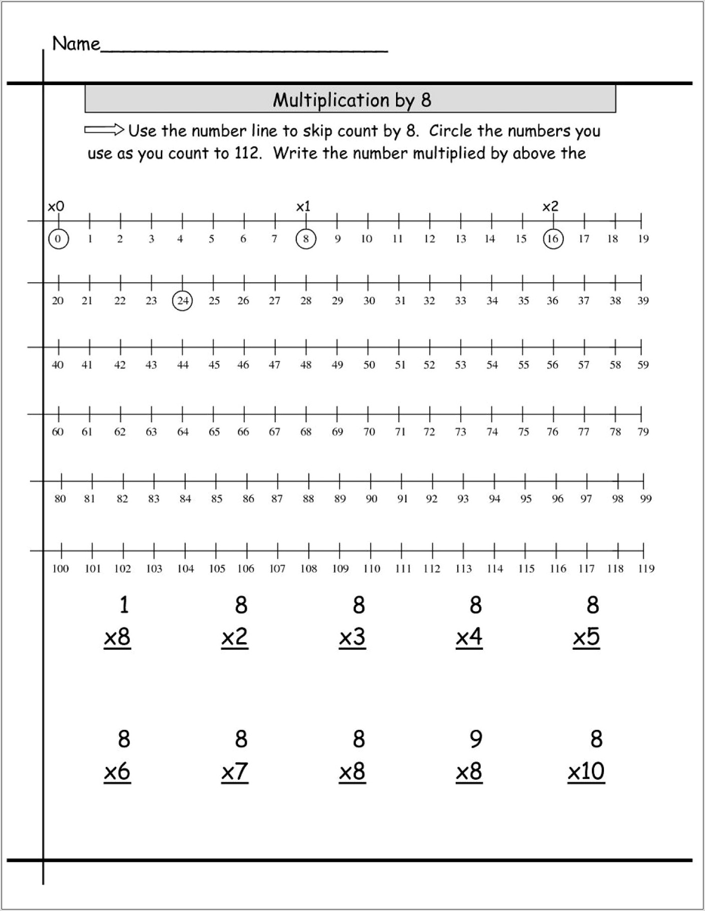 Positive And Negative Number Multiplication Worksheet
