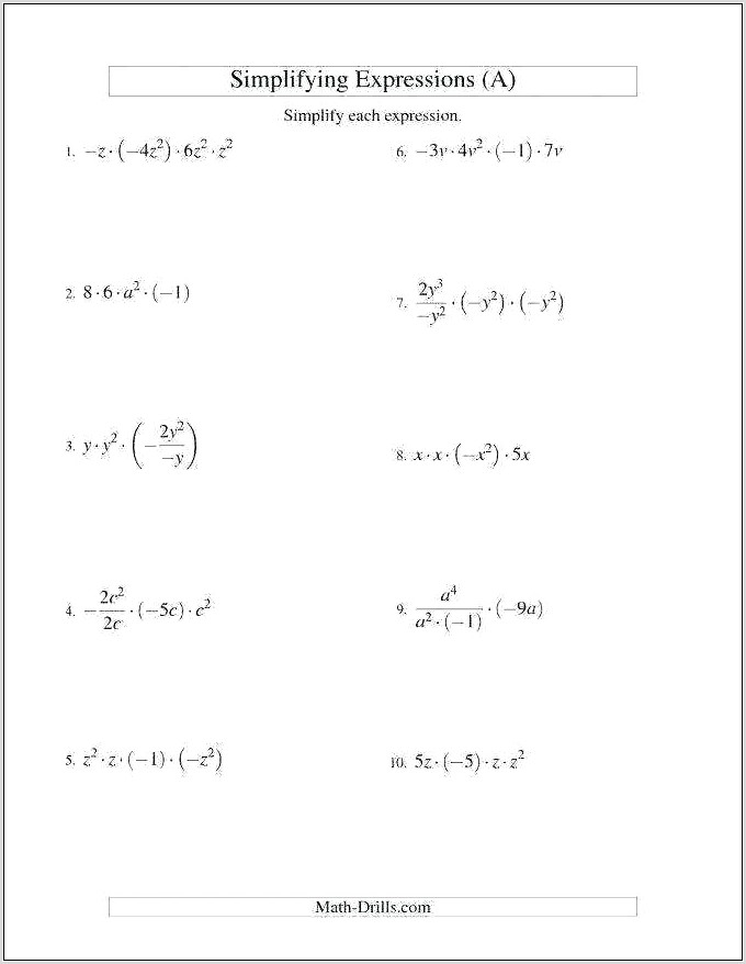 Positive And Negative Numbers Worksheets With Answers