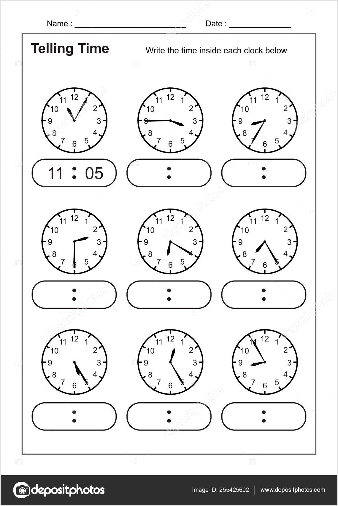 Practice Time Telling Worksheets