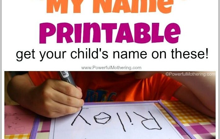 Preschool Handwriting Practice Name