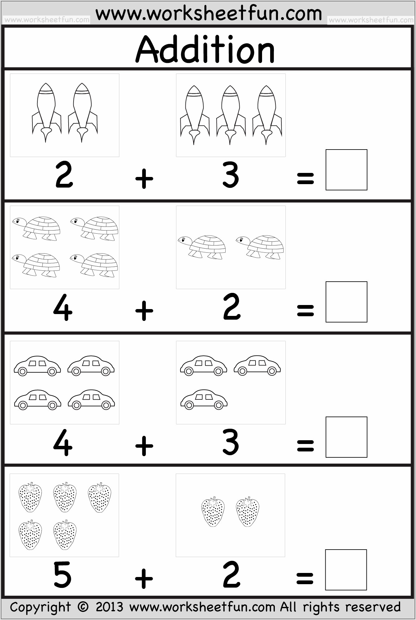 Preschool Math Worksheet Addition