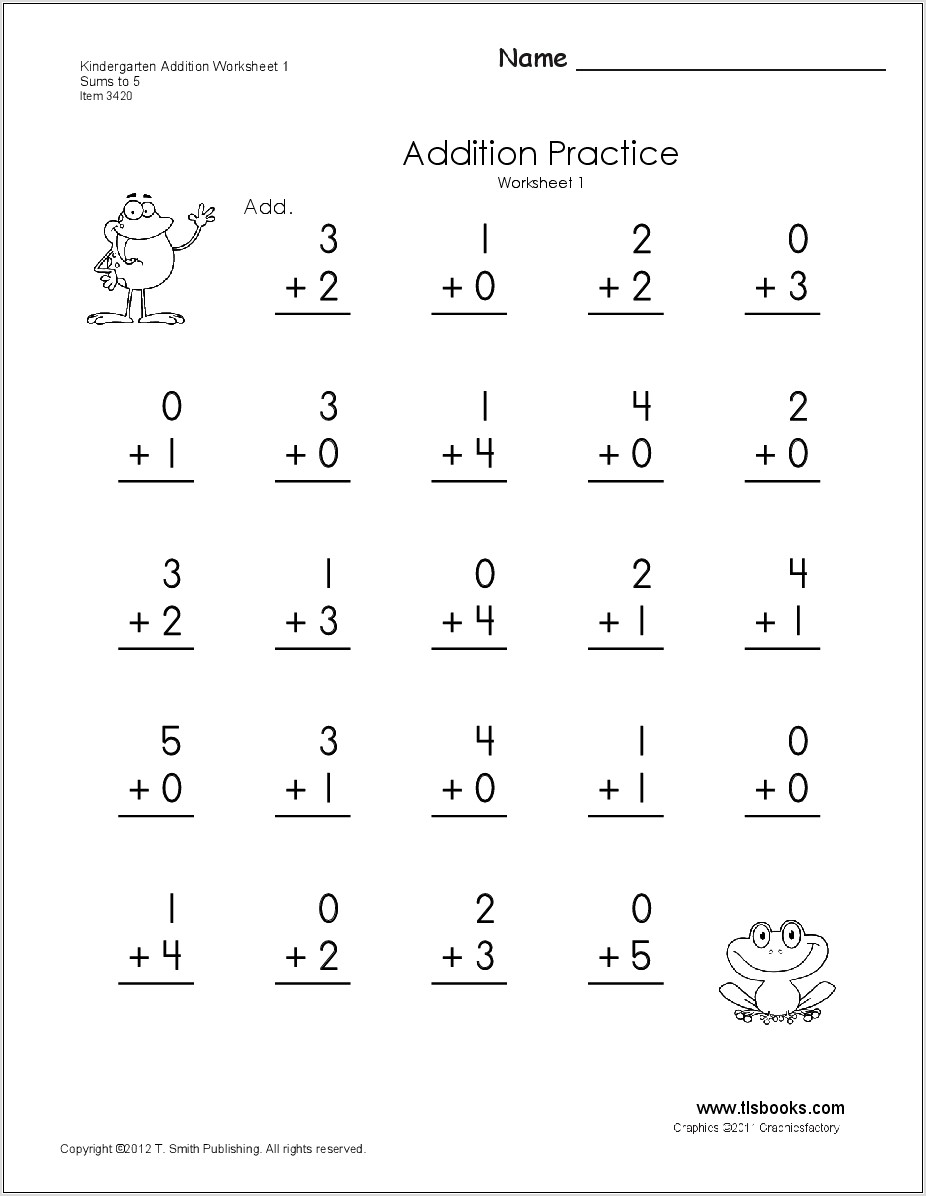 Preschool Math Worksheet Free