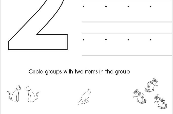 Preschool Number Learning Worksheets