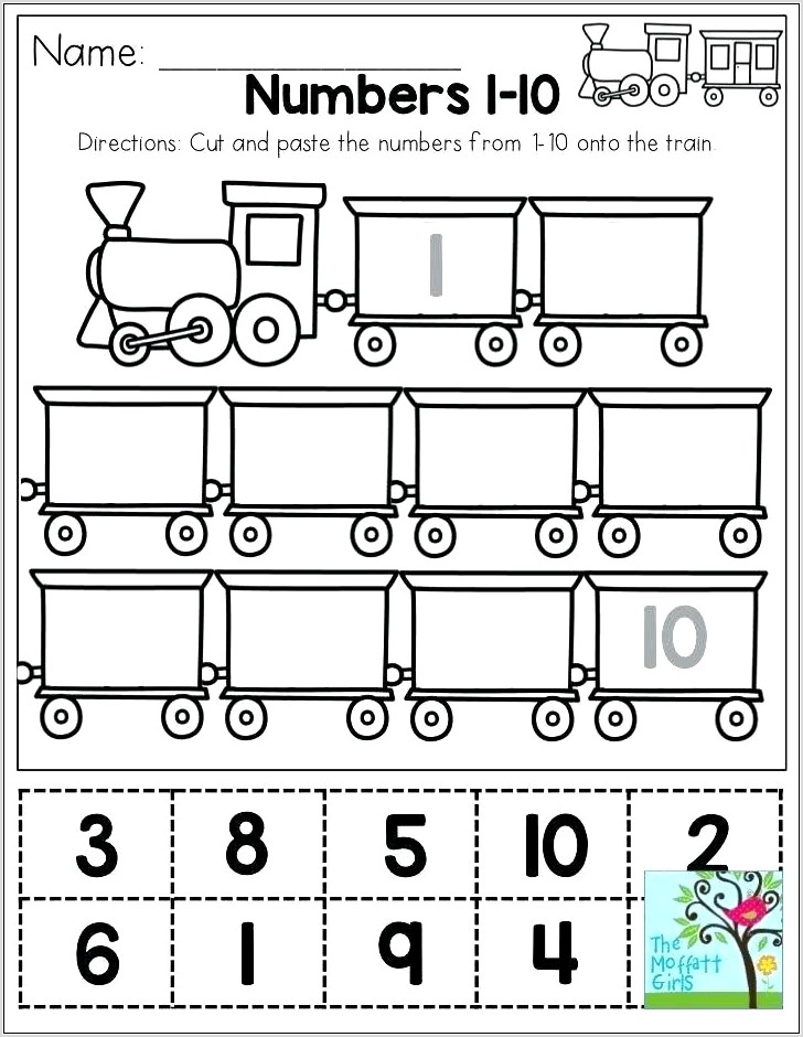 Preschool Number Order Worksheets