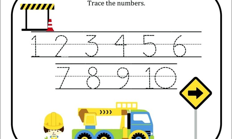 Preschool Number Writing Worksheets 1 10