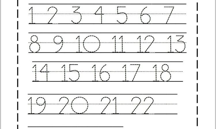 Preschool Numbers Worksheets Printables