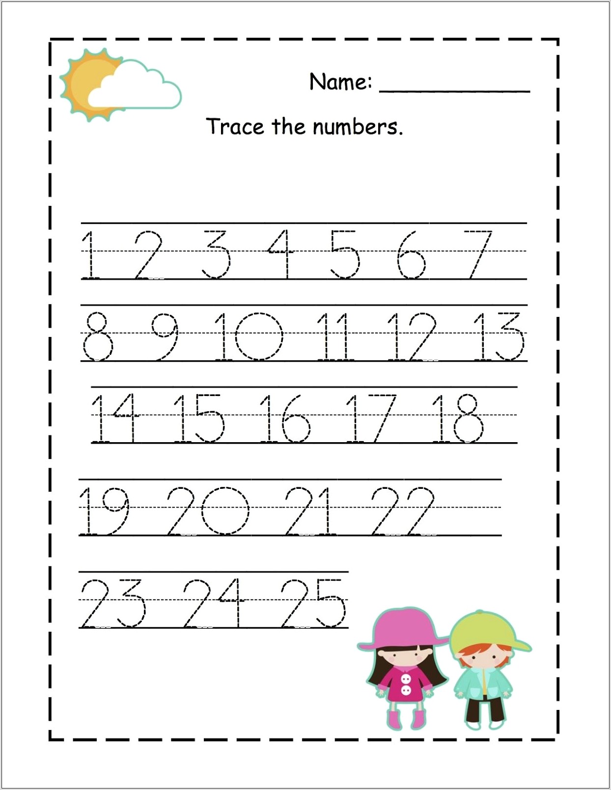 Preschool Numbers Worksheets Printables