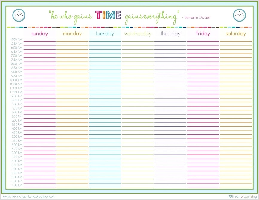 Preschool Printable Daily Schedule