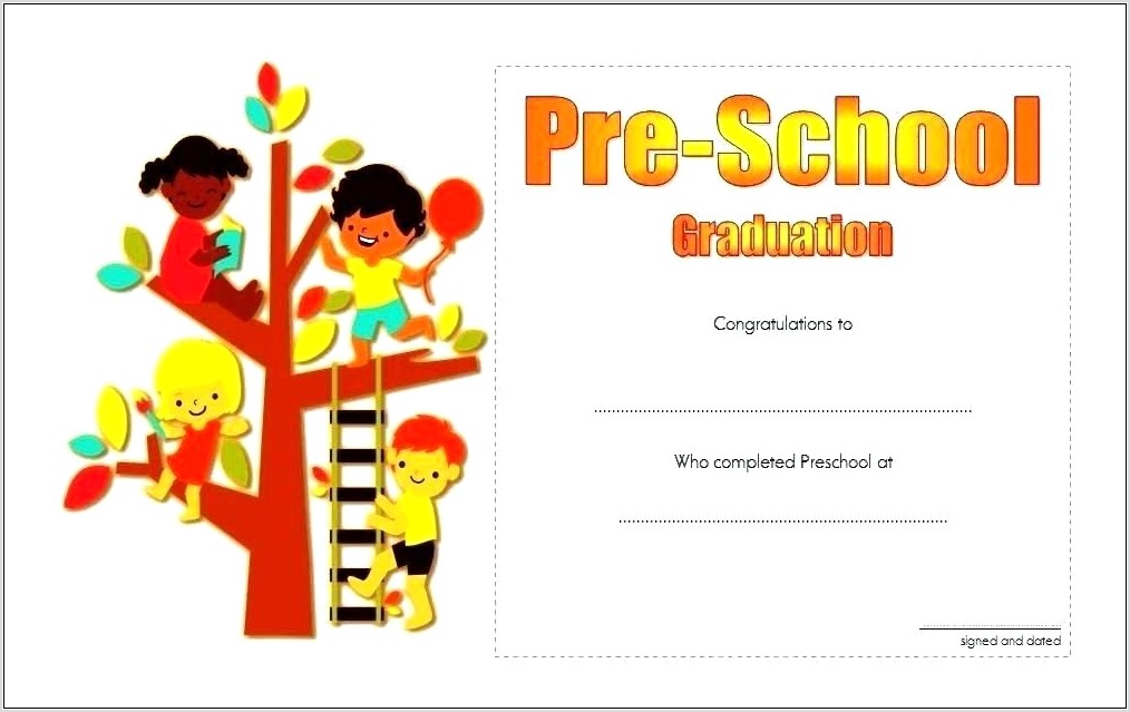 Preschool Printable Graduation Certificates