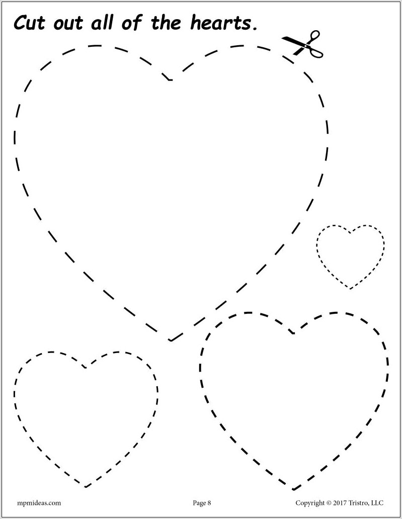 Preschool Printable Heart Shapes