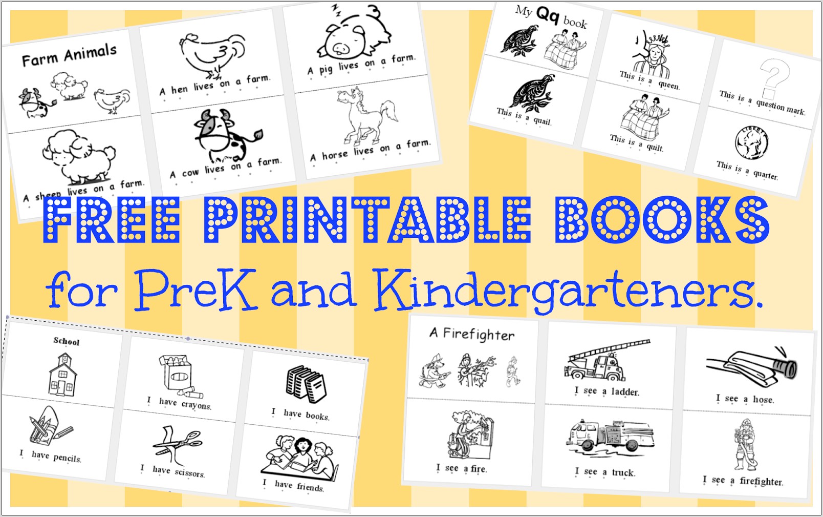 Preschool Printable Reading Books