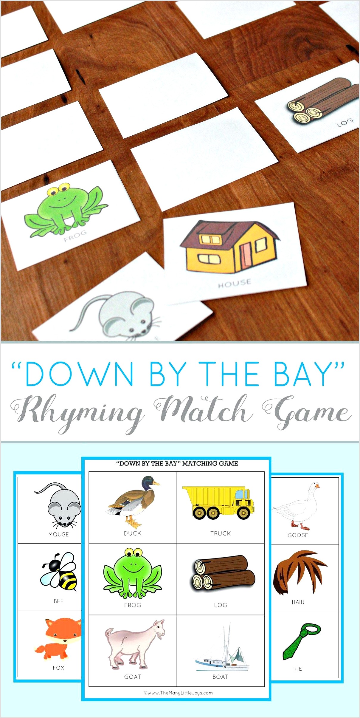 Preschool Printable Rhyming Games
