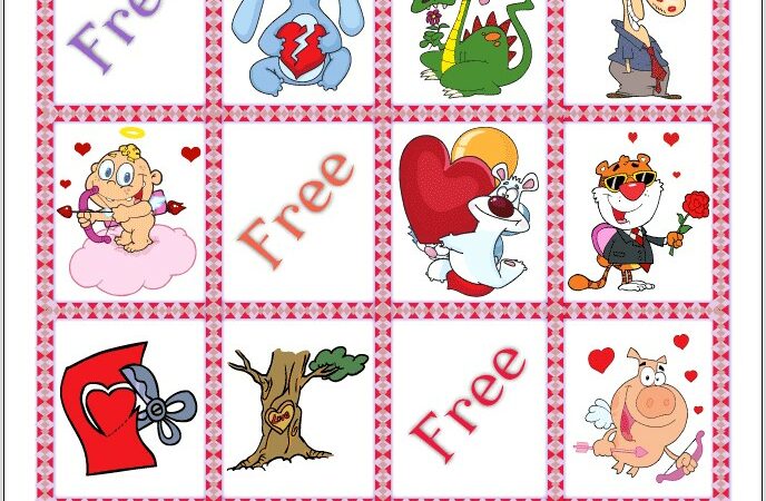 Preschool Printable Valentine Bingo Cards