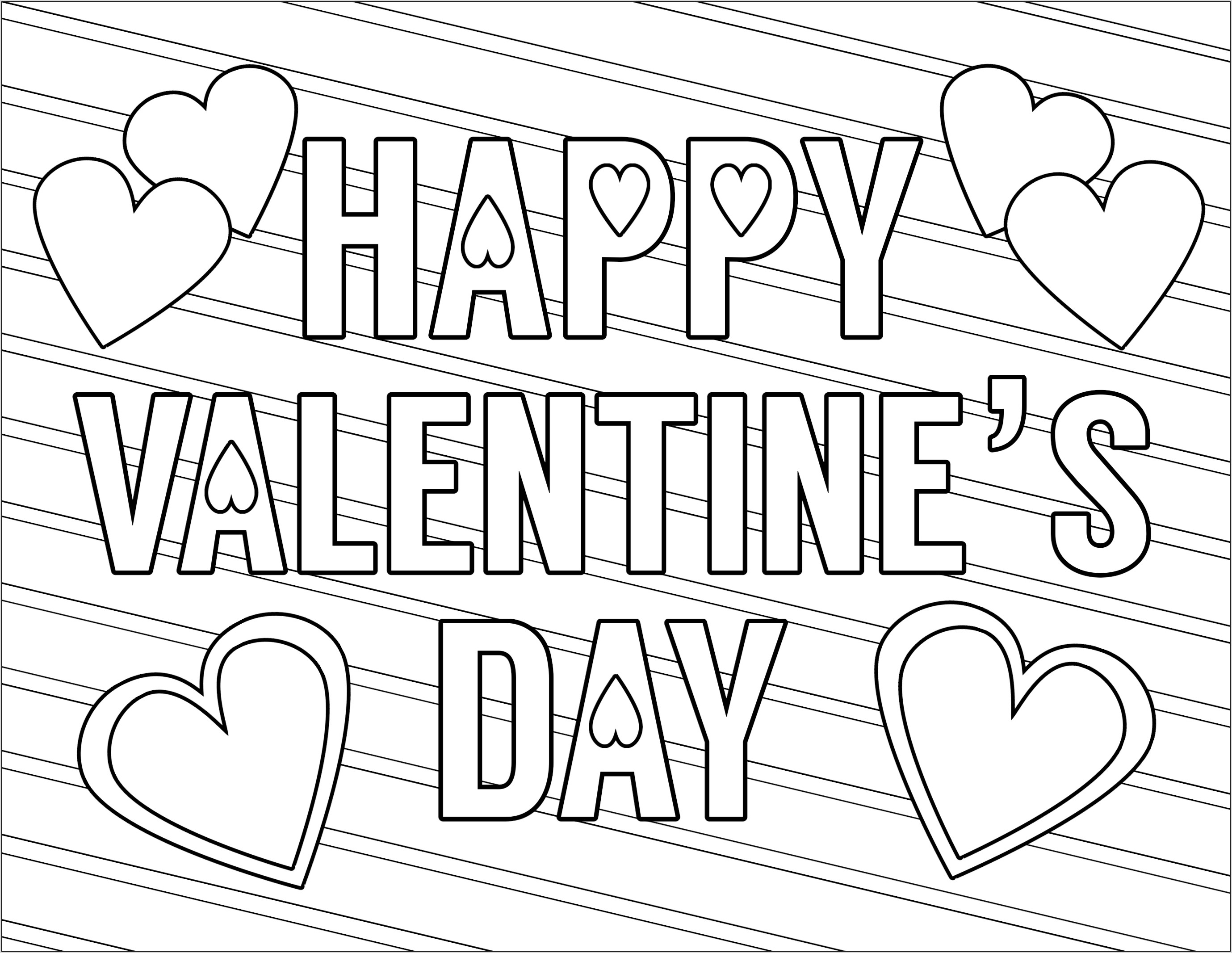 Preschool Printable Valentine Coloring Pages