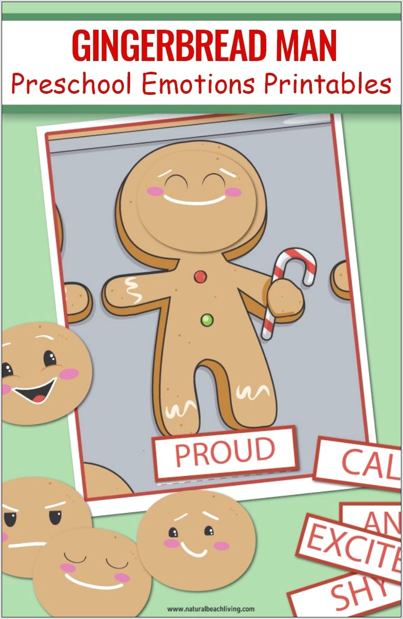 Preschool Printables Gingerbread Man