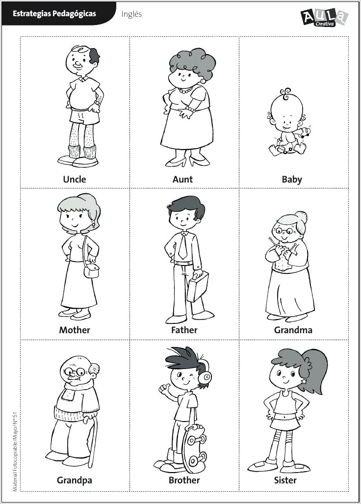 Preschool Worksheet About Family