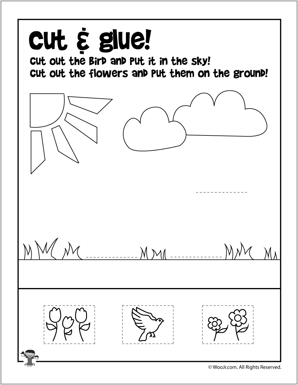 Preschool Worksheet Cut And Paste