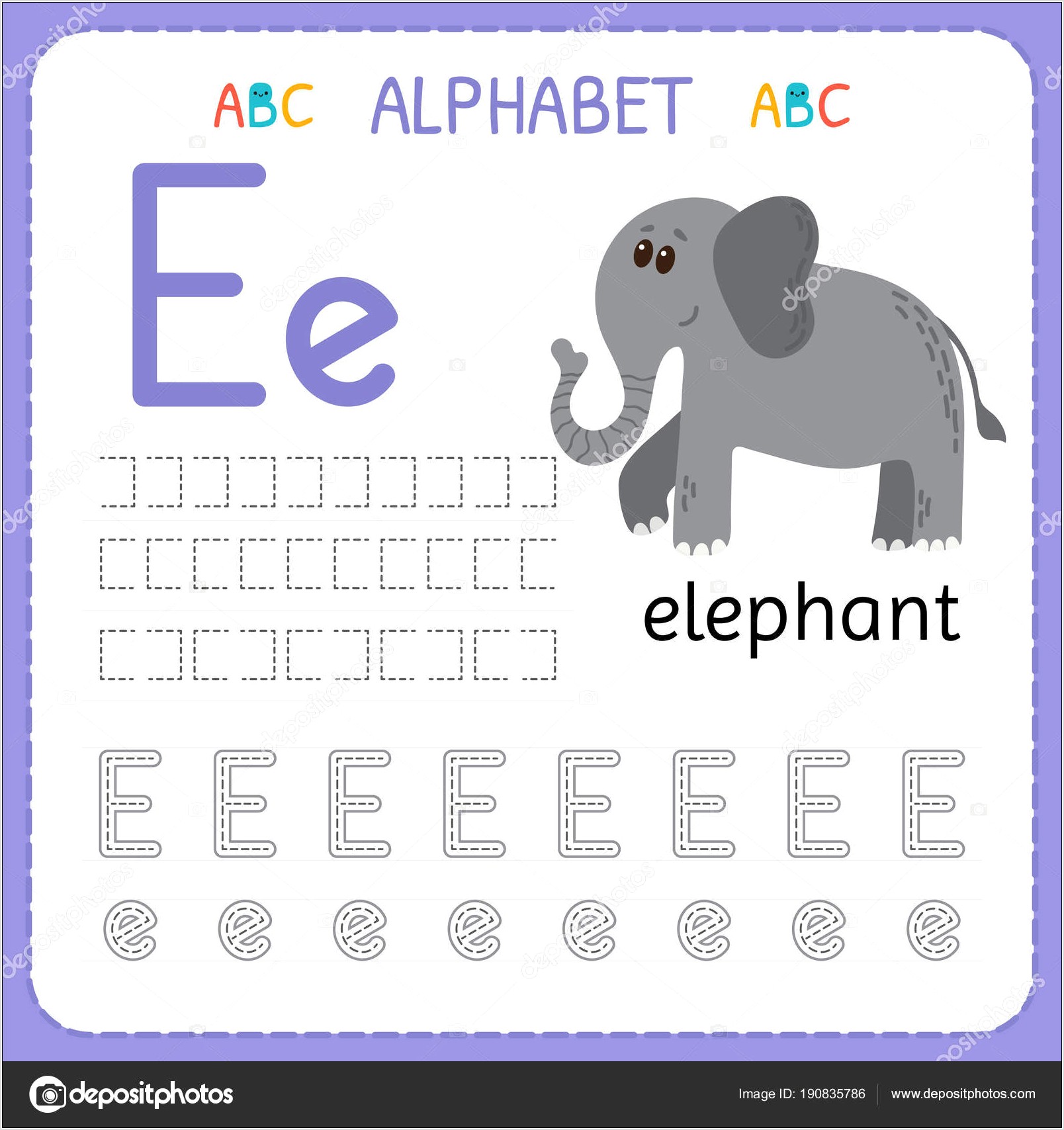 Preschool Worksheet For Letter E