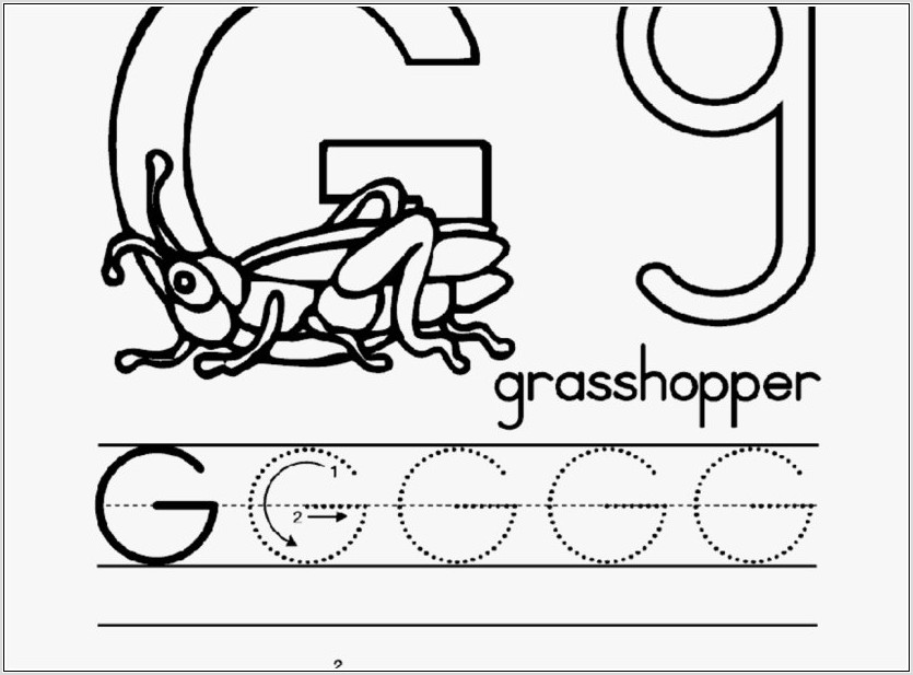 Preschool Worksheet For Letter G