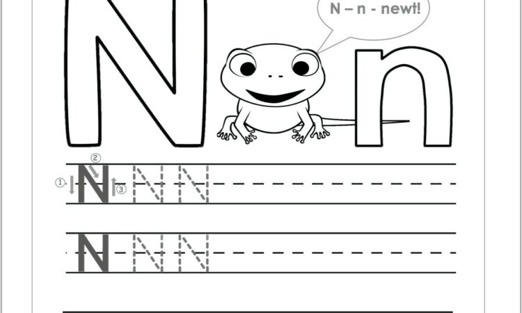 Preschool Worksheet For Letter N