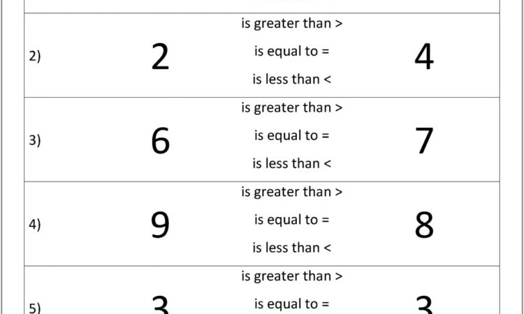 Preschool Worksheet For Numbers