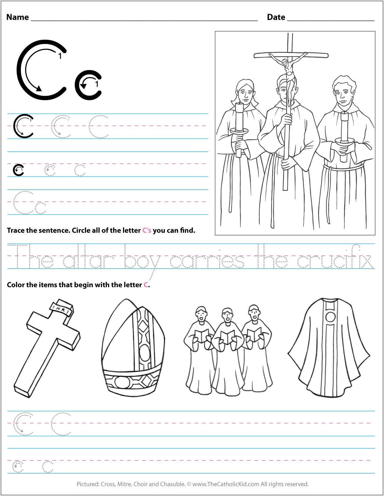 Preschool Worksheet Letter C